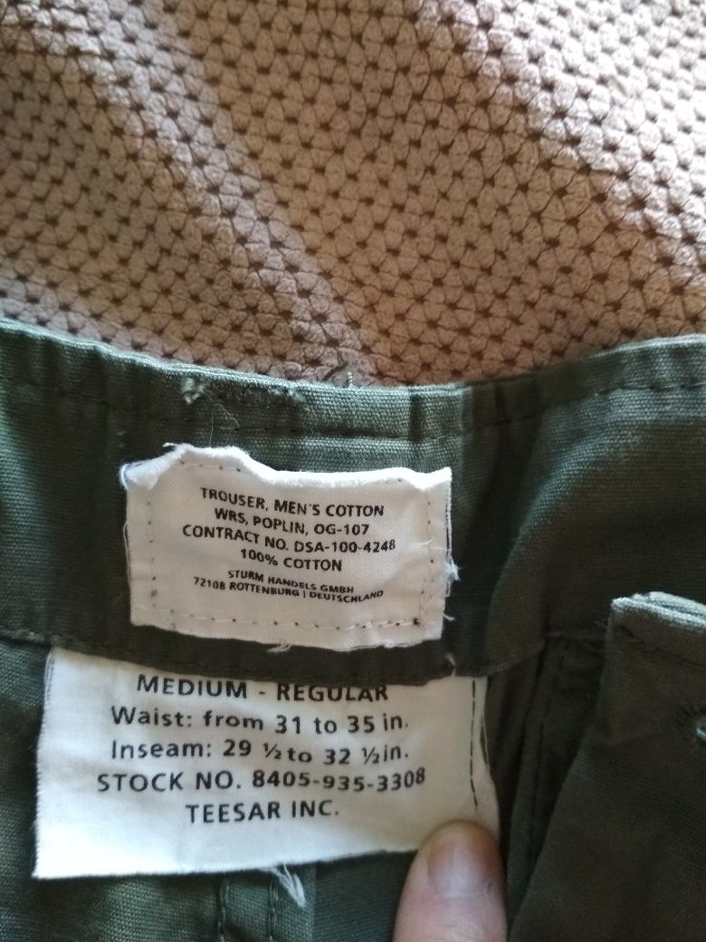 Spodnie TCU rozmiar M/R OG-107 (Olive Drab) NAM ERA + gratis