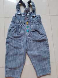 Ogrodniczki jeansy spodnie r 86 jak nowe