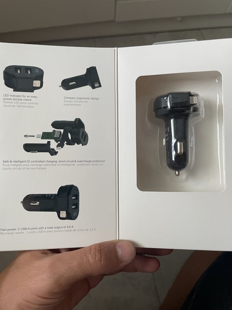 Ładowarka samochodowa Xqisit 6A Dual USB wyjście Iphone + USB