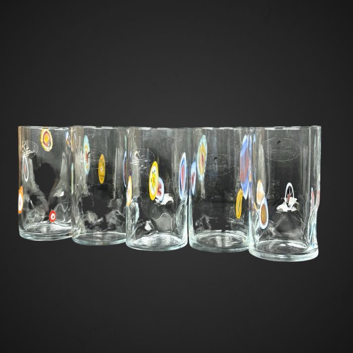 Szklanki szkło Murano Millefiori włoskie coppola styl design B41/41209