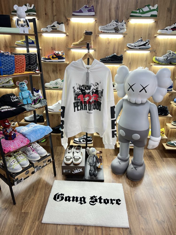 Худі Fear OF God x RRR123 Stop Running White