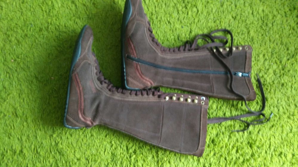 ESPRIT сапоги замшевые новые высокие берцы Эсприт