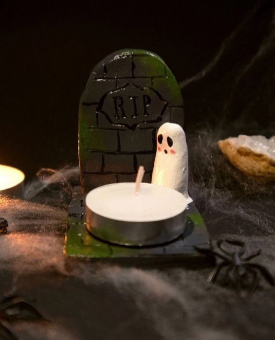 Porta velas decoração halloween