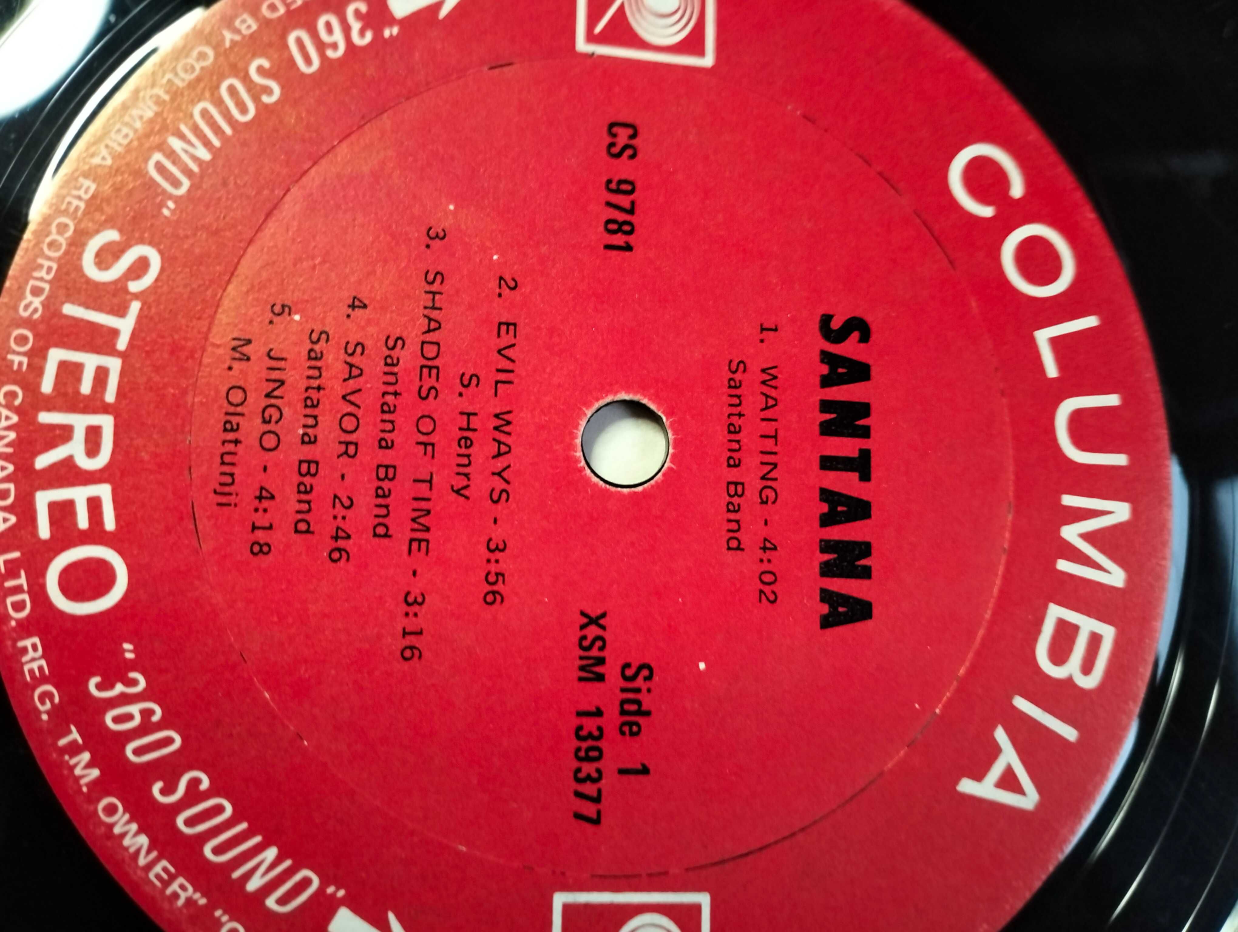 Santana Santana Winyl Lp Columbia Records of Canada Lp