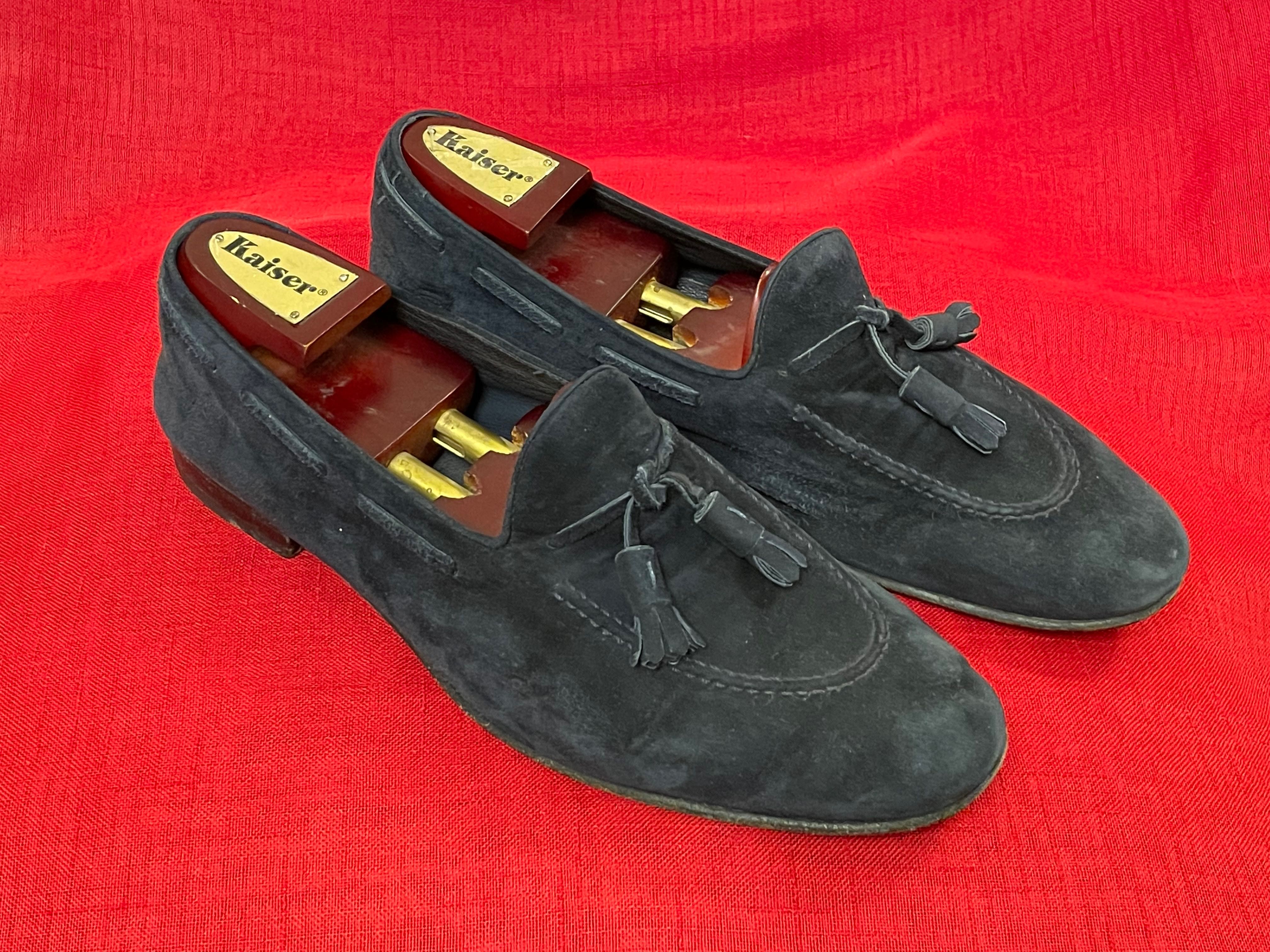 Брендовые итальянские замшевые туфли лоферы 43р Fratelli Rossetti