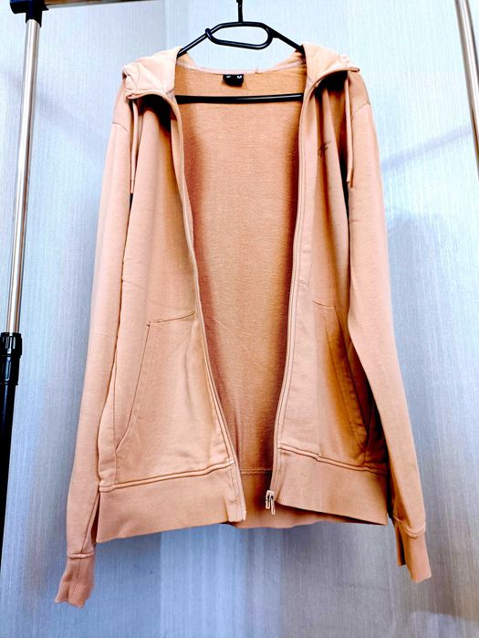 4F damska jasnobrązowa bluza z kapturem na suwak roz. M stan bdb