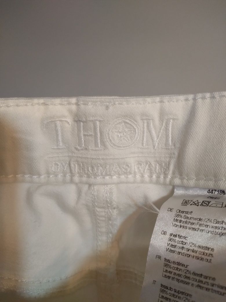 Spodnie damskie, złamana biel, "THOM", roz. 40
