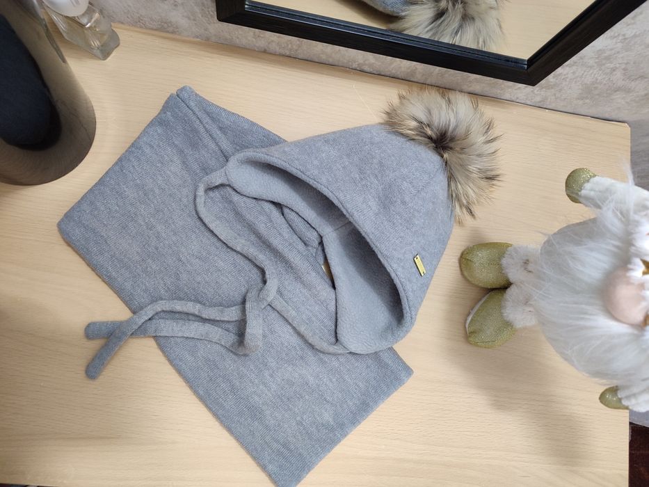 Набір шапка дитяча зимова рукавички шарф 1-1,5 роки