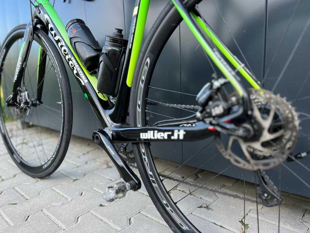 Wilier GTS DISC Carbon 105 56 cm zielono-czarny hamulce tarczowe