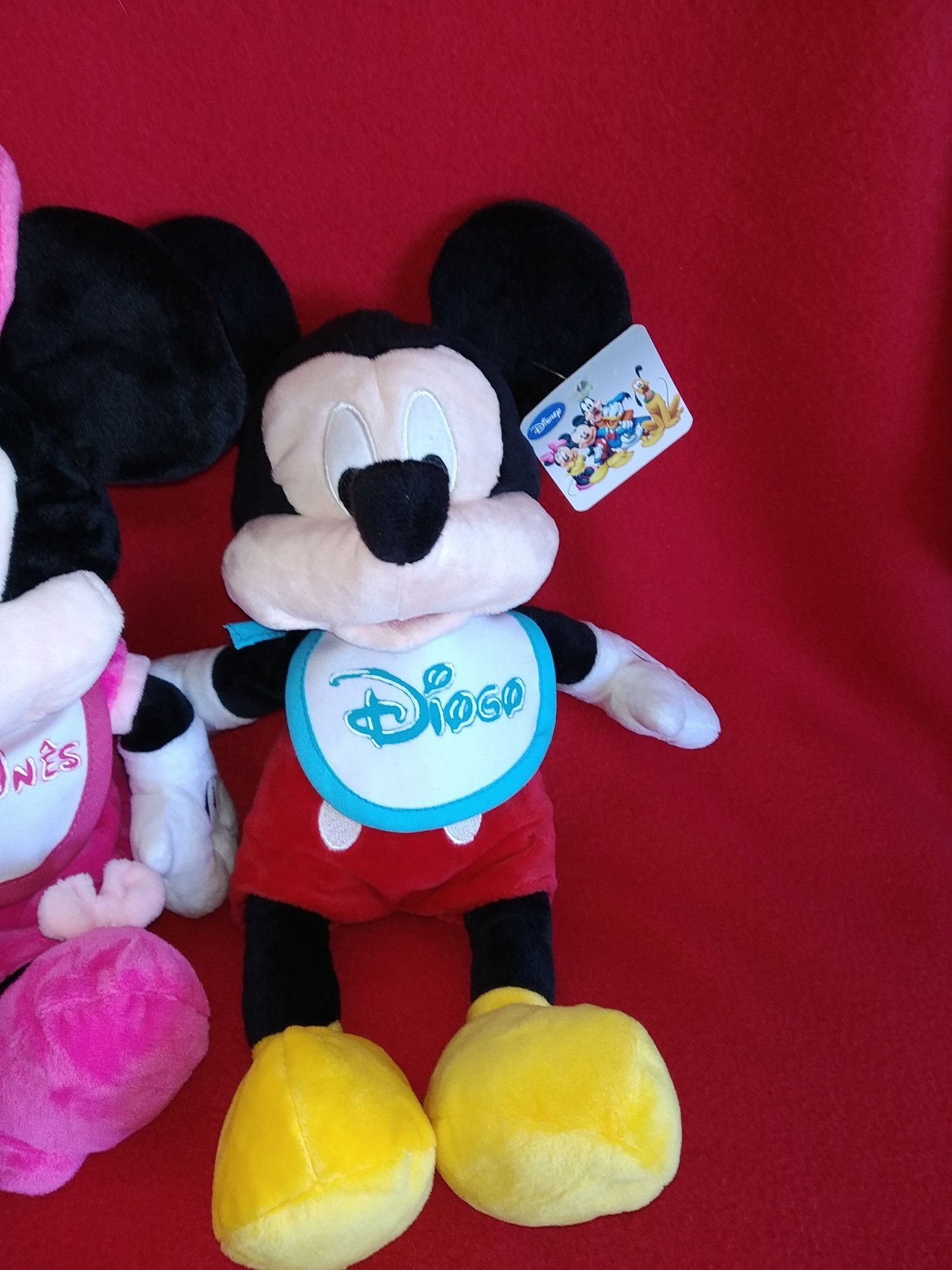 Minnie e Mickey com nome 40 cm