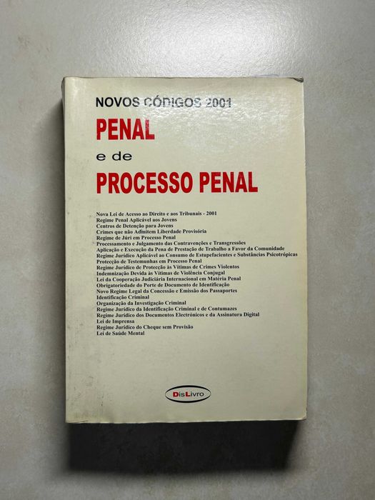 Novos Códigos 2001 Penal e de Processo Penal