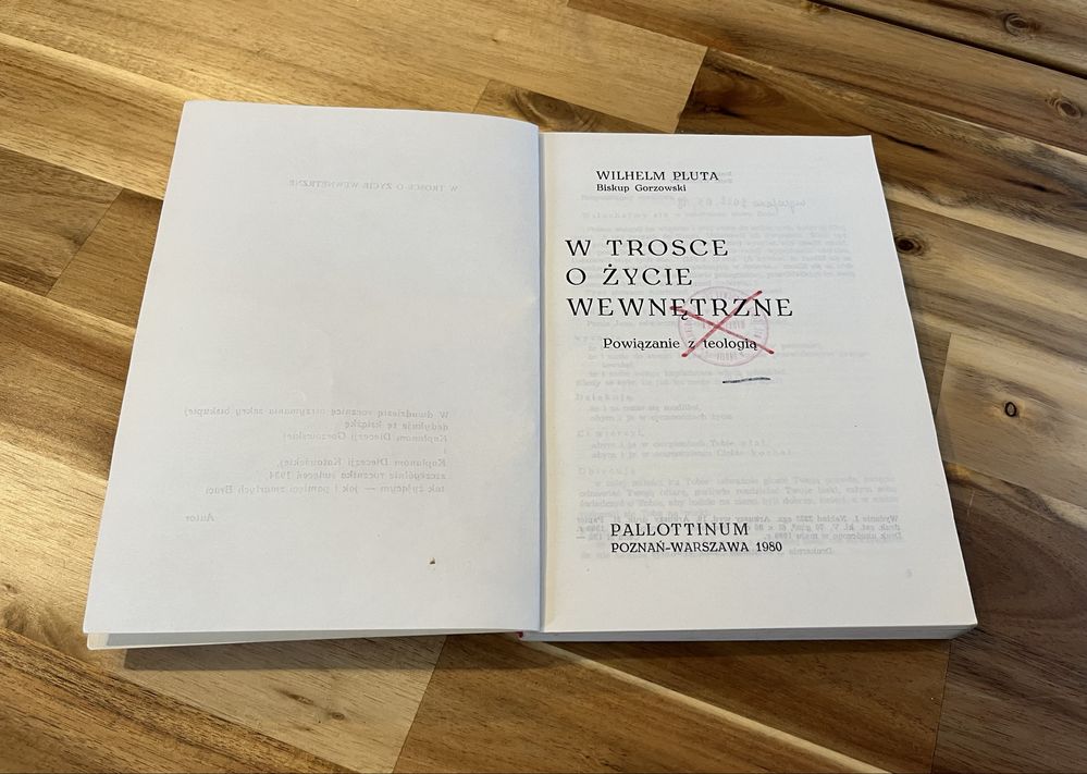 W trosce o życie wewnętrzne Wilhelm Pluta