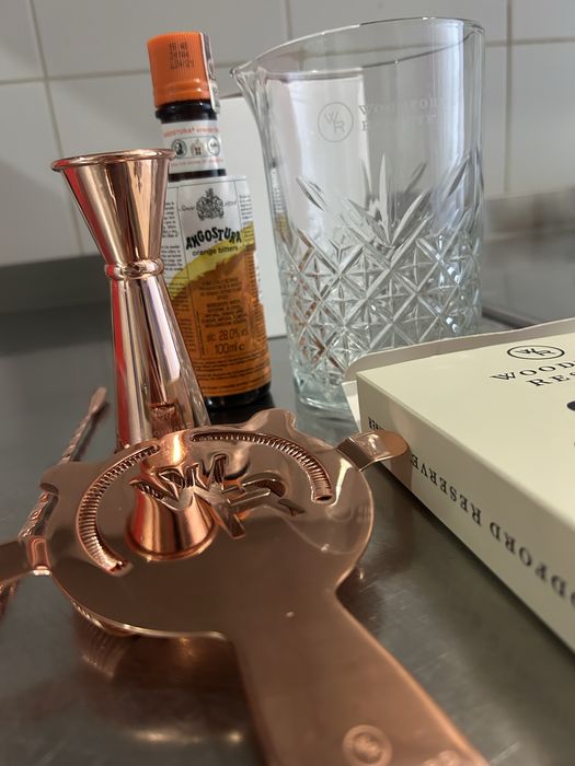 Miedziany zestaw barmański woodford