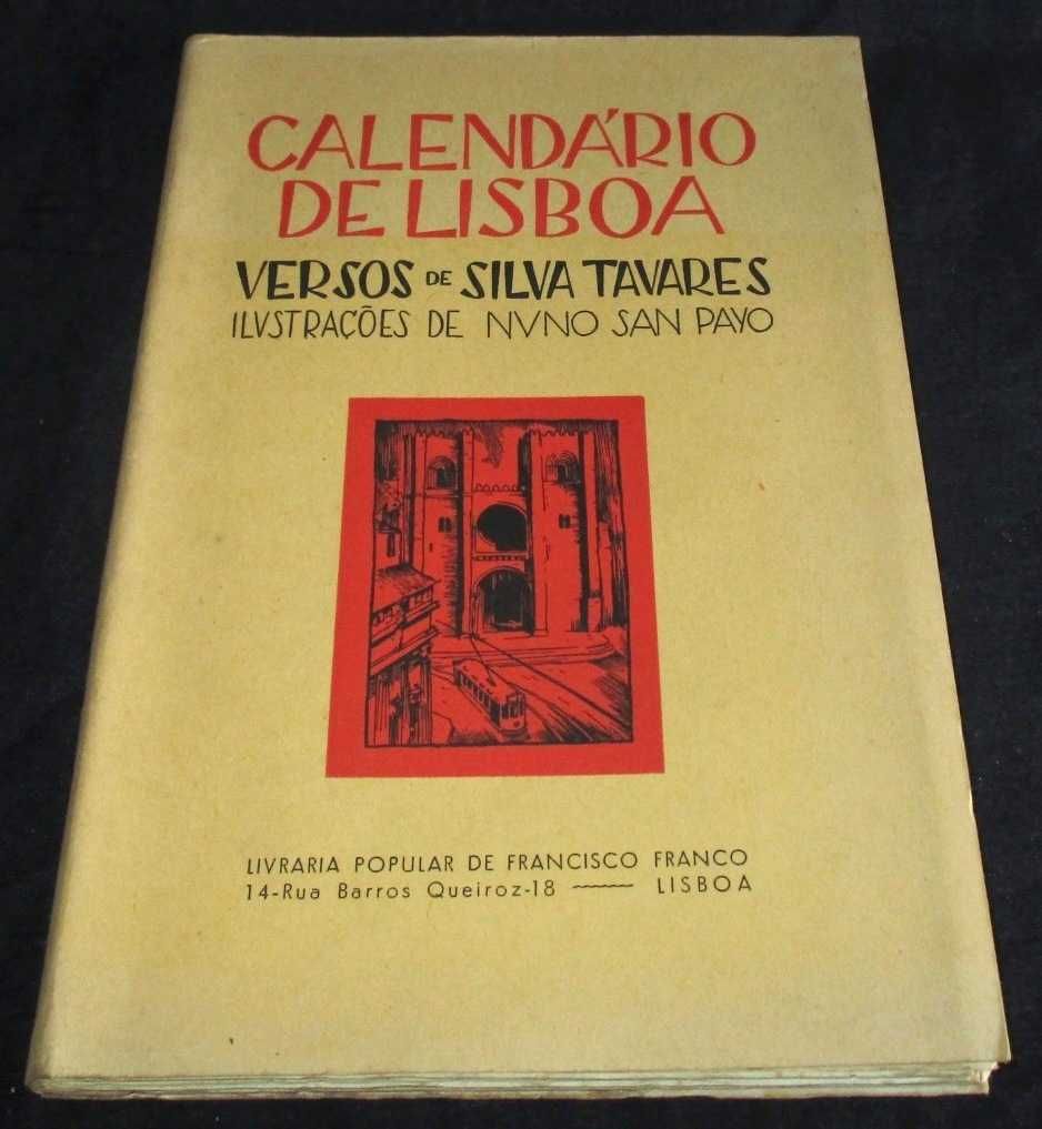 Livro Calendário de Lisboa Silva Tavares 1ª edição 1948
