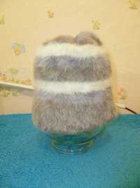 Пуховая шапка шапочка из кроличьего пуха для девочки 49-52 размер