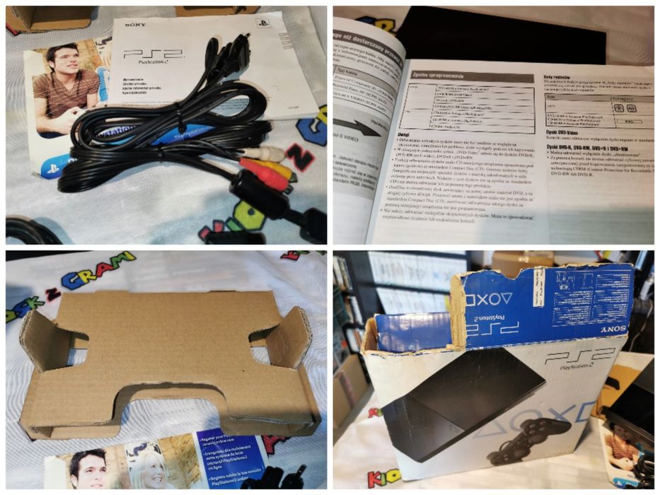 Konsola PS2 SLIM SCPH-90004 + oryg pad, instr PL komplet SKLEP Ursus