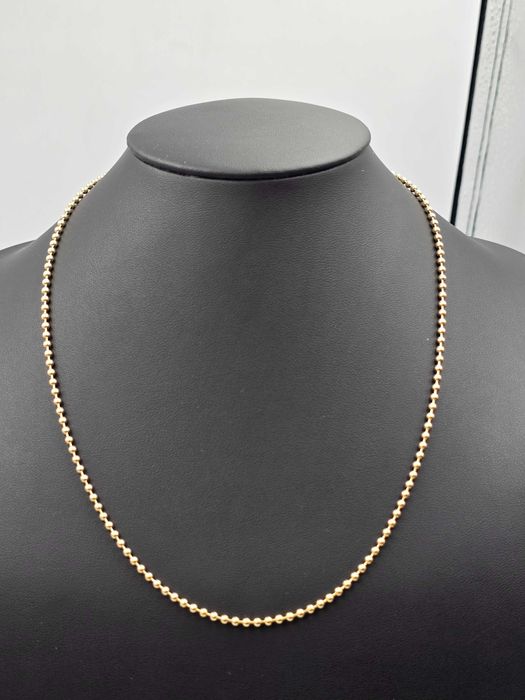 Złoty łańcuszek KULKI pełny pr.585 kulkowy do nieśmiertelnika |KŁODZKO