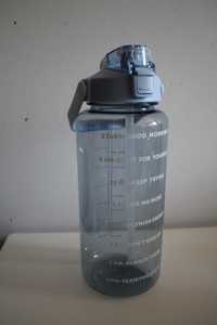 Bidon 2000ml 2 litry butelka fitness motywacyjna niebieska