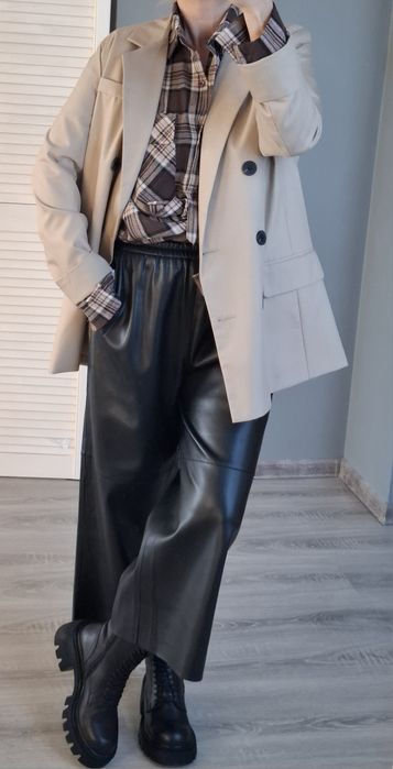 Marynarka dwurzędowa włoska sm beż