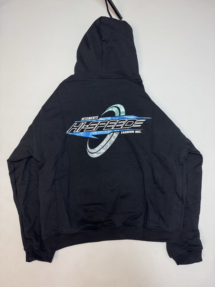 Худі Vetements Hi speed fashion INC M L black hoodie & balenciaga