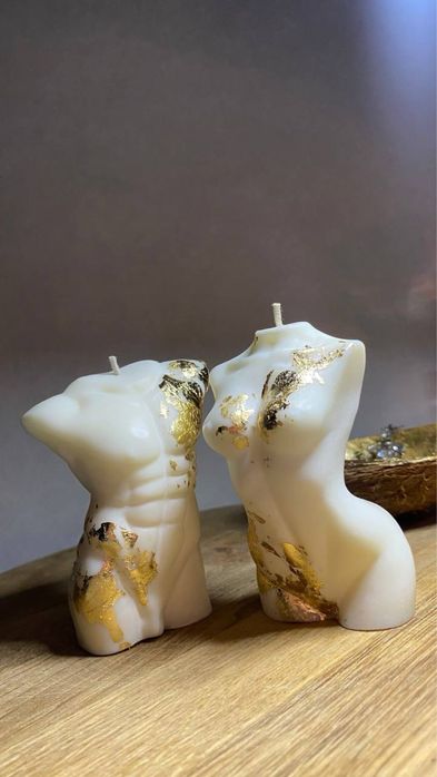 Подарунковий набір соєвих свічок Він+Вона