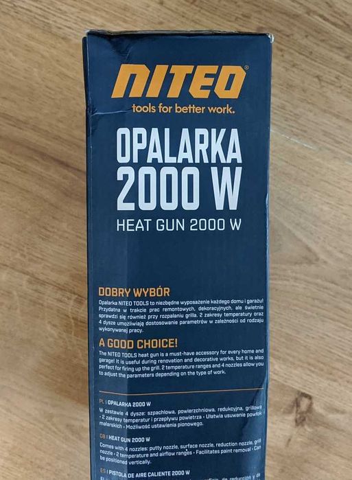 Opalarka sieciowa Niteo 2000W NOWA NIEUŻYWANA Heat Gun