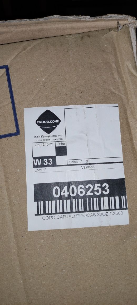 Copos cartão para pipocas médios