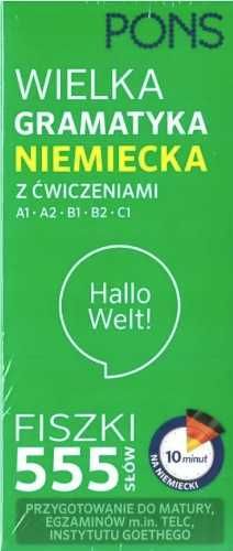 Fiszki 555. Wielka gramatyka niemiecka z ćw. A1/C1 - praca zbiorowa