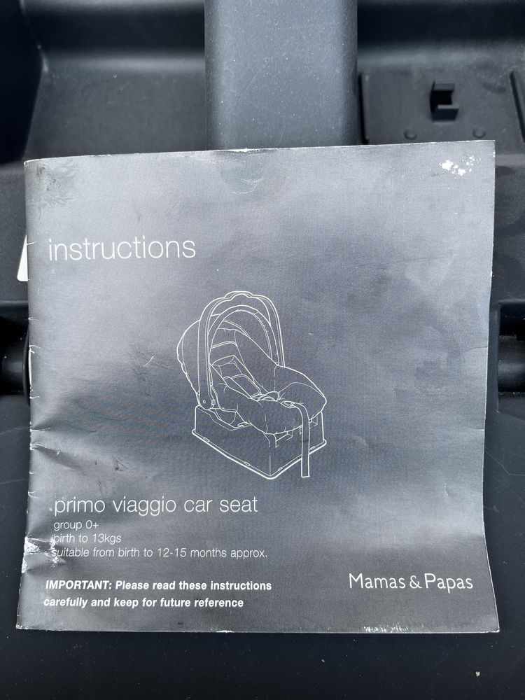 Mamas & Papas primo viaggio Peg perego fotelik nosidełko 0-13kg