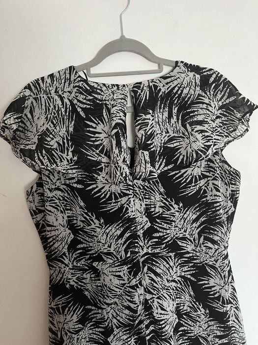 Vestido midi preto e branco Modalfa XL