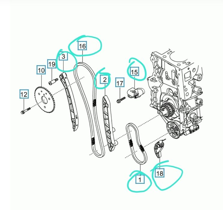 Комплект ГРМ Ssangyong Korando дизель