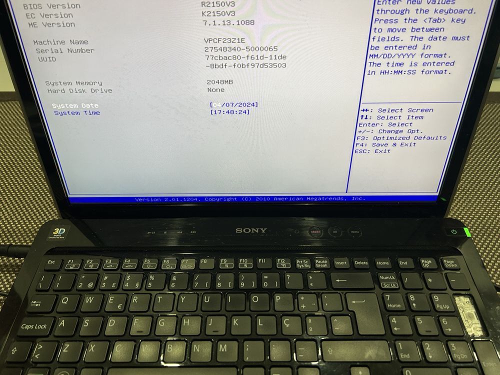 Laptop sony vaio model -PCG81313M