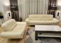 Sofa 3os. z fotelem ze skóry naturalnej, wysokiej jakości Etap Sofa
