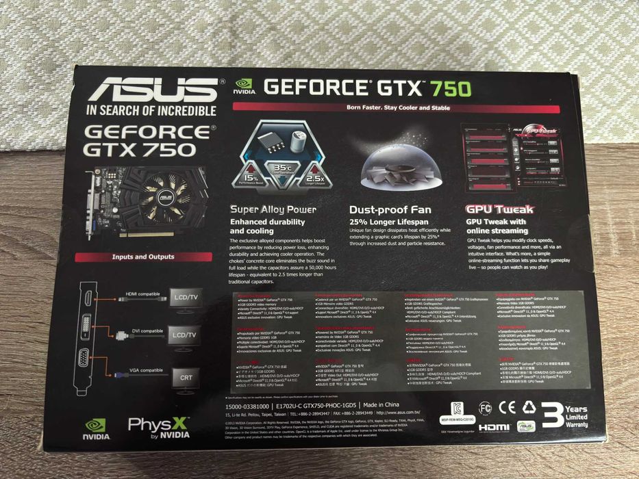 Asus GeForce GTX 750 OC 1GB DDR5/128bit