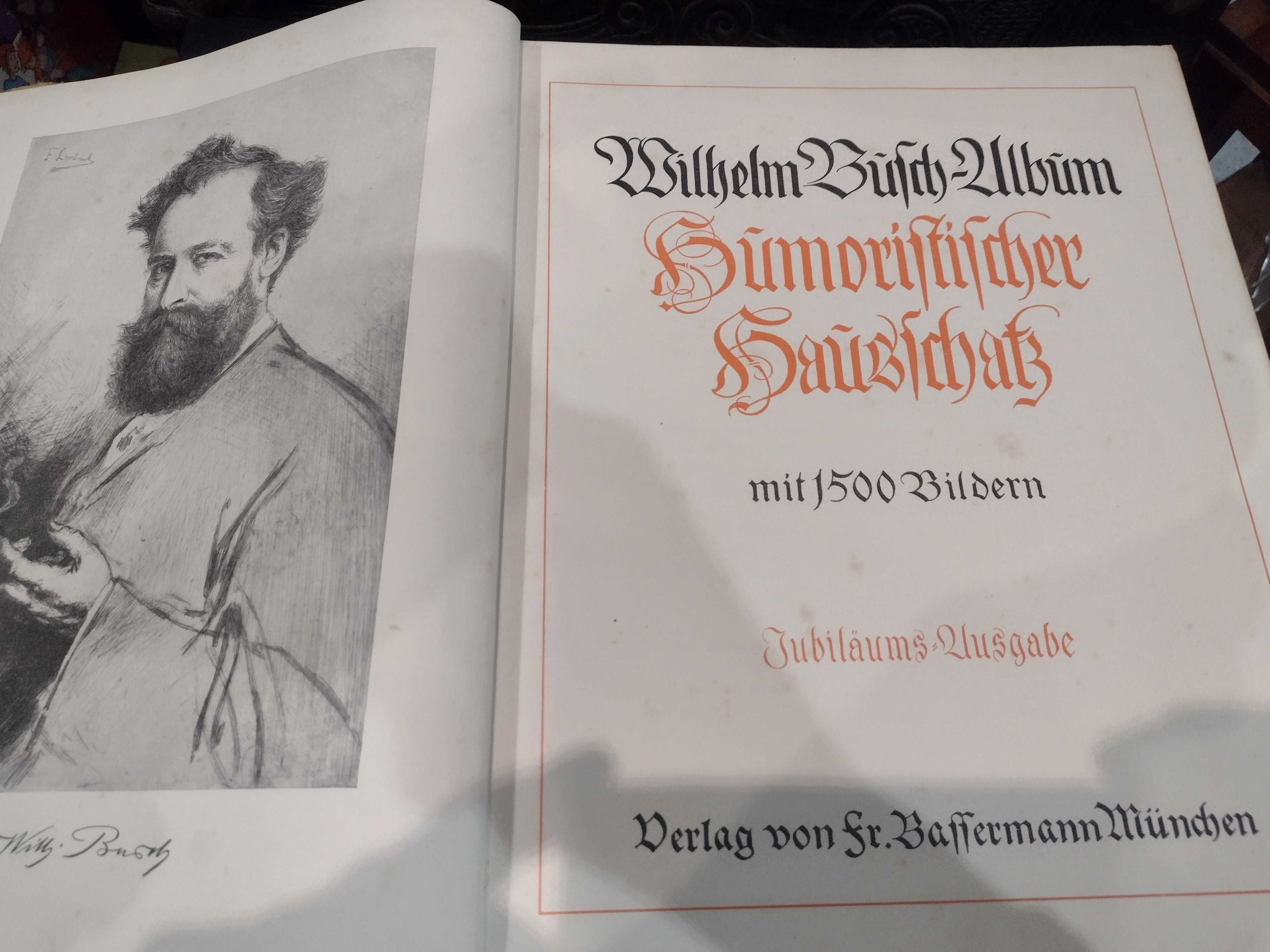 Álbum Wilhelm Busch 1924 Tesouro humorístico com 1500 desenhos/fotos