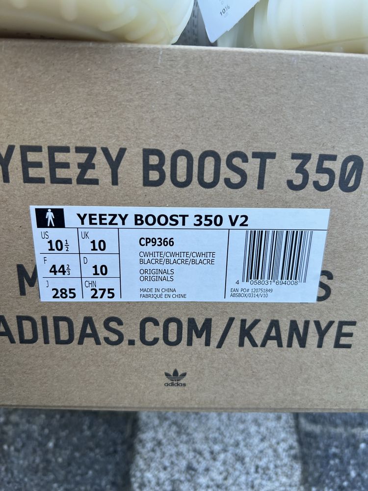 Adidas Yeezy Boost 350 V2 Cream Triple White białe buty 44 2/3