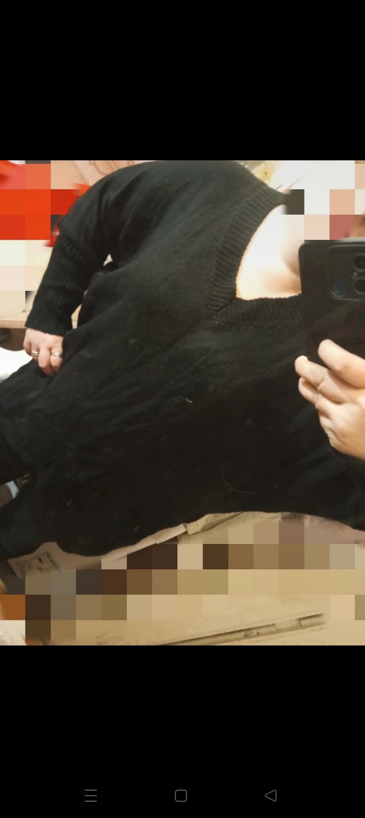 Sweter oversize asymetryczny a'la nietoperz