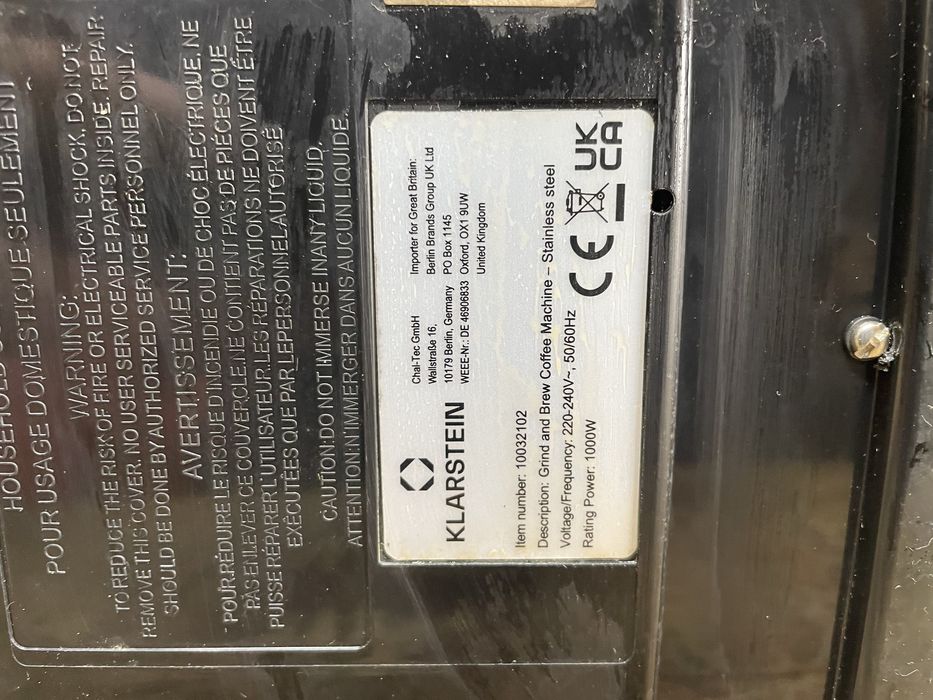 Кофемашина Klarstein Aromatica X (Германия)
