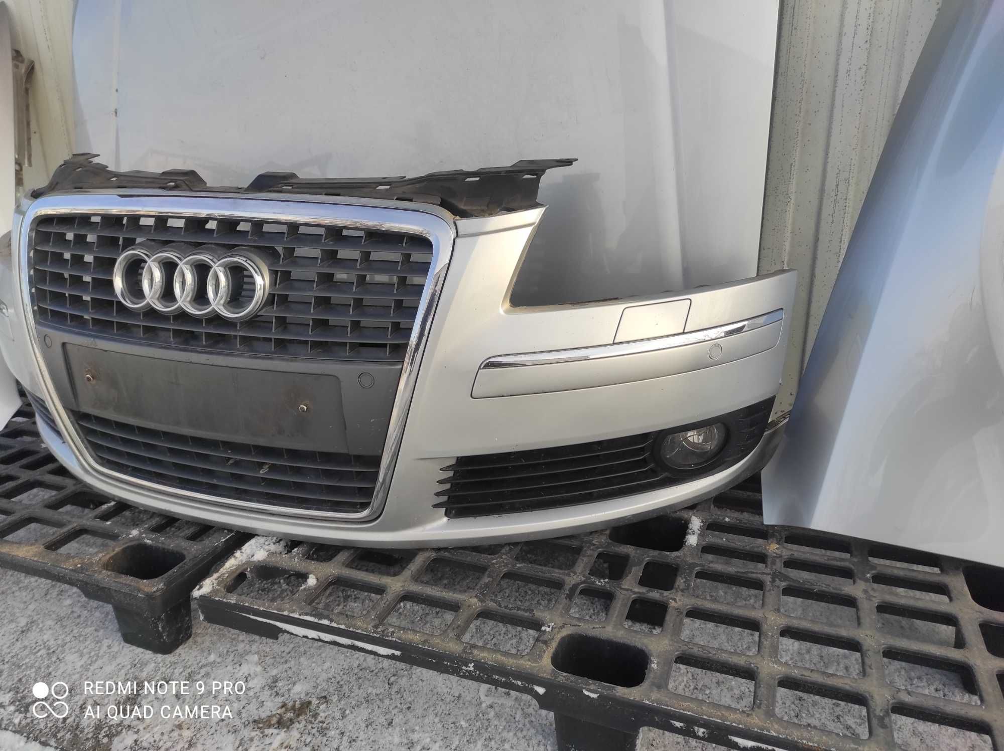 Audi A8 D3 LIFT LA7W maska zderzak Xenon błotnik wzmocnienie
