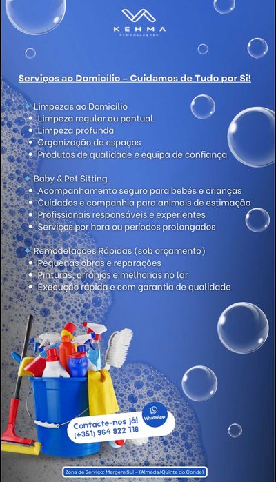 Tudo o que a sua casa precisa - Cuidamos das limpezas, crianças e pets