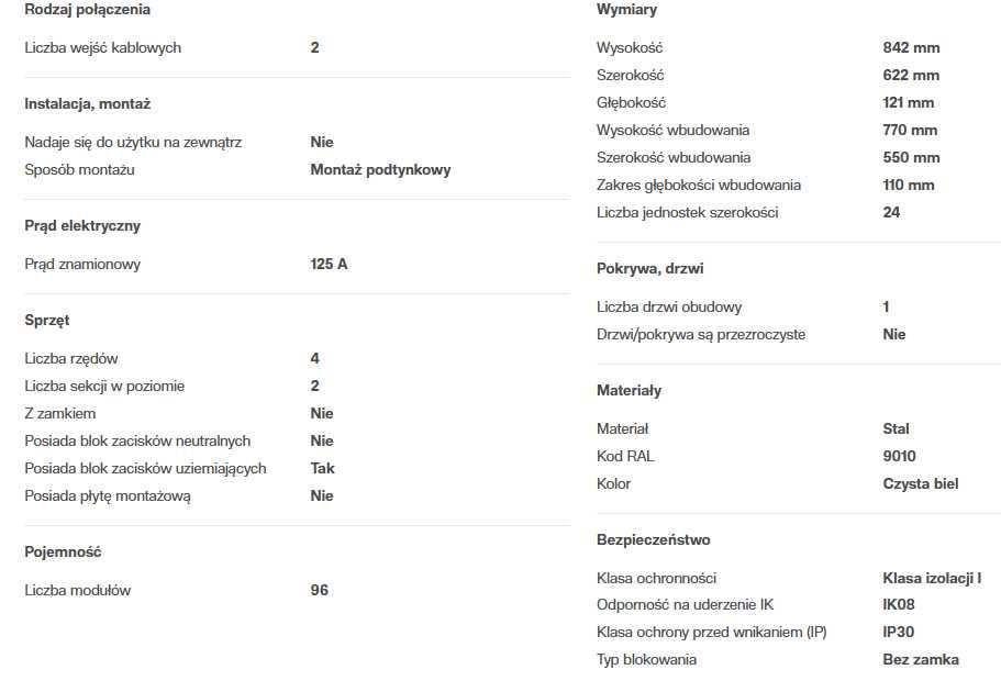hager ETI Rozdzielnia Rozdzielnica skrzynka p/t 4x24 - FW424FT