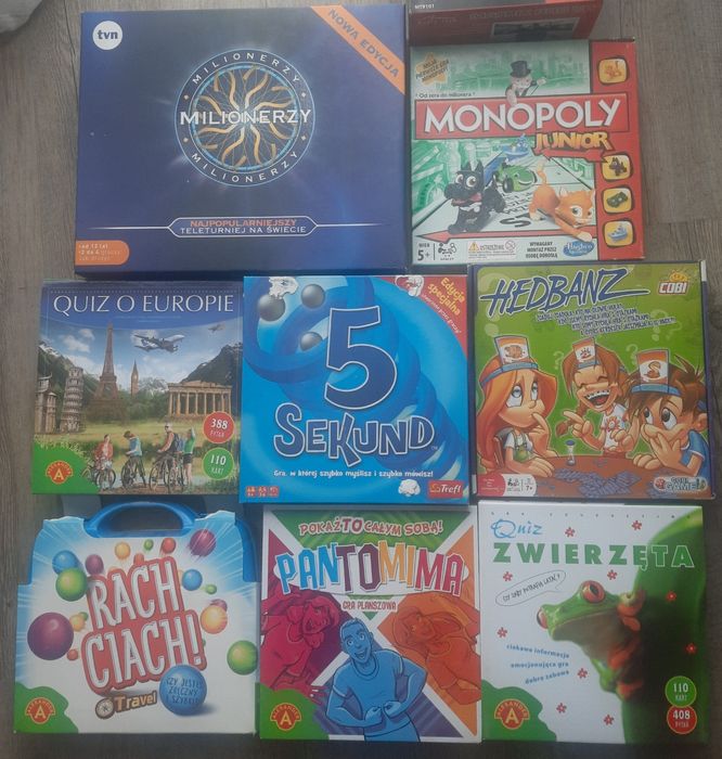 Gry planszowe zestaw Planszówki Monopoly junior