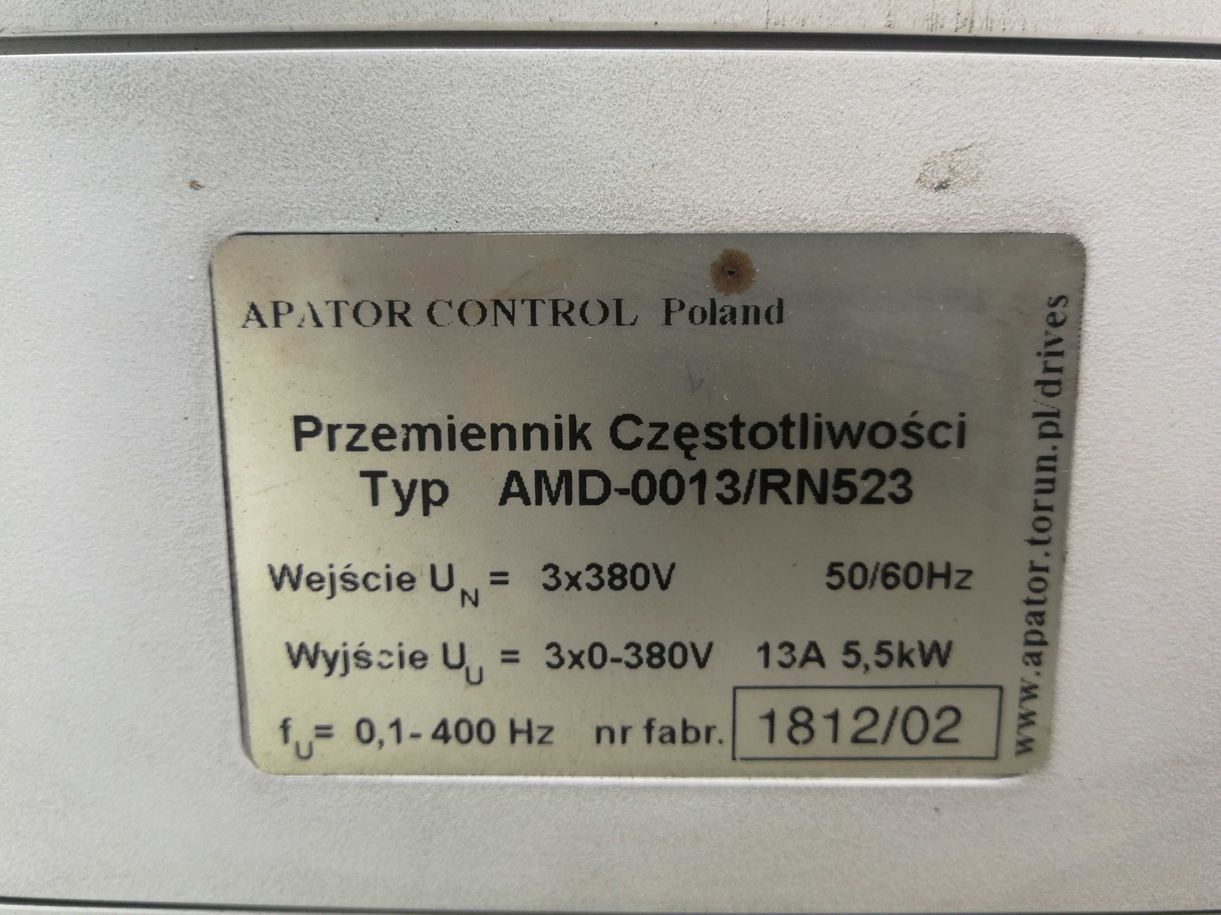 Falownik 3-fazowy 5,5kW APATOR WYSYŁKA!!! VFD-A AMD-0013/RN523