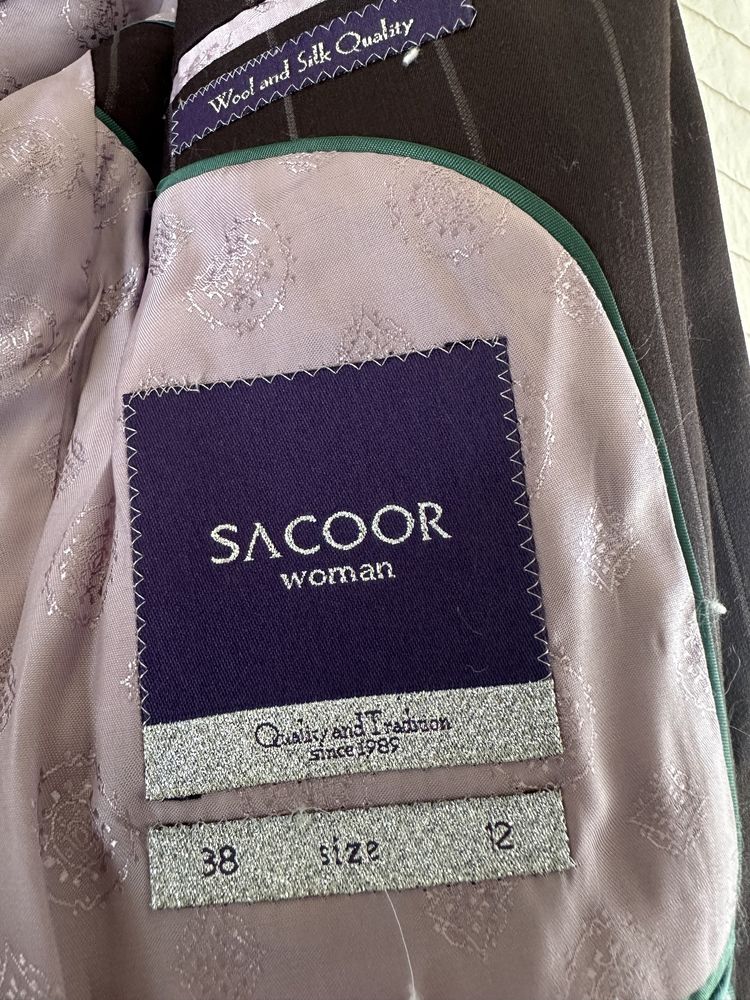 3 blazers classicos Sacoor 38 em lã se seda