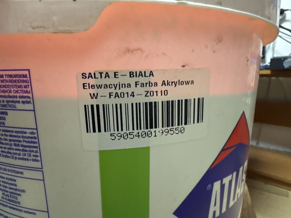 Elewacyjna Farba Akrylowa Atlas Salta E Biała