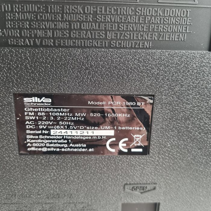 Ретро Магнітофон  касетний Bluetooth Silva Schneider.