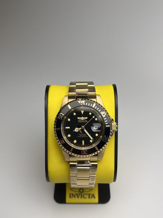 Invicta 26975, invicta pro diver, золотистий годинник інвікта