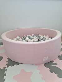 Suchy basen z kulkami piłeczkami Misioo różowy 90x30 200 piłek