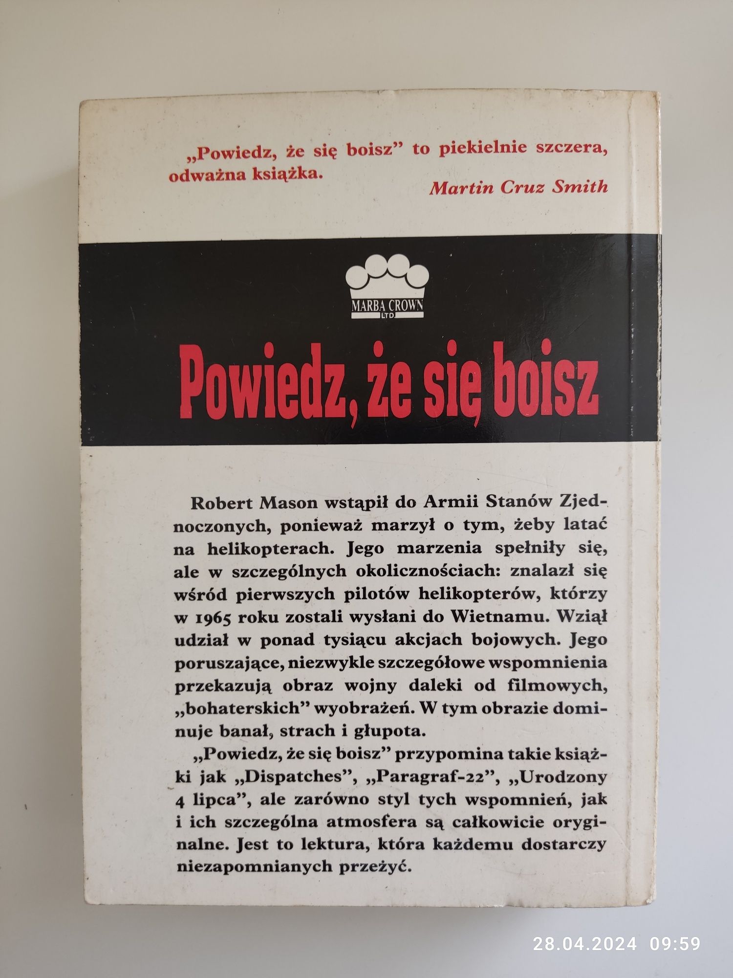 Powiedz że się boisz Robert Mason