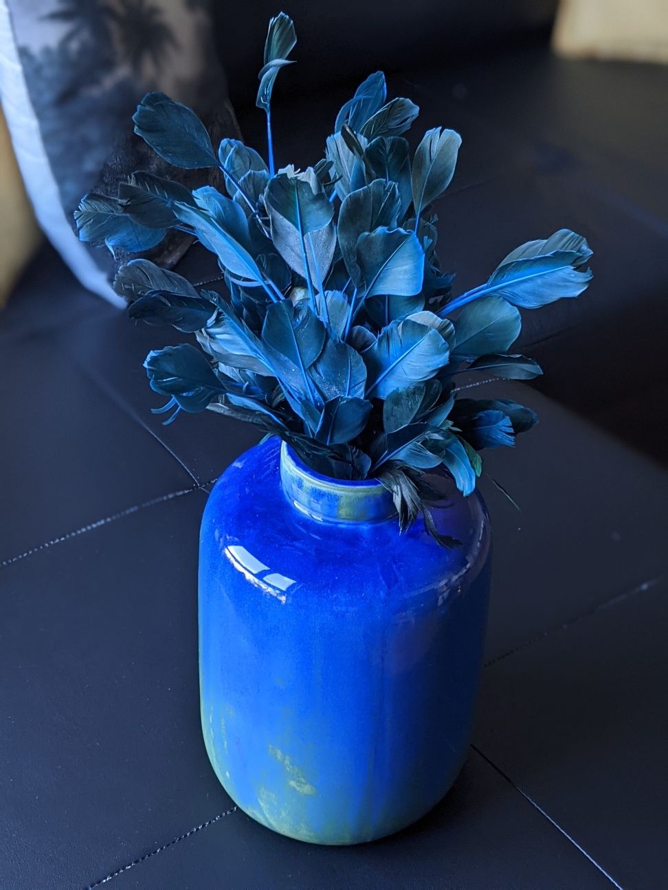 Decoração em azul "Querido Mudei a Casa" - jarrão, jarra, prato, etc